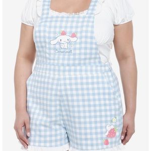Cinnamoroll Gingham Ruffle Shortalls